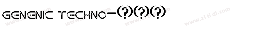 genenic techno字体转换